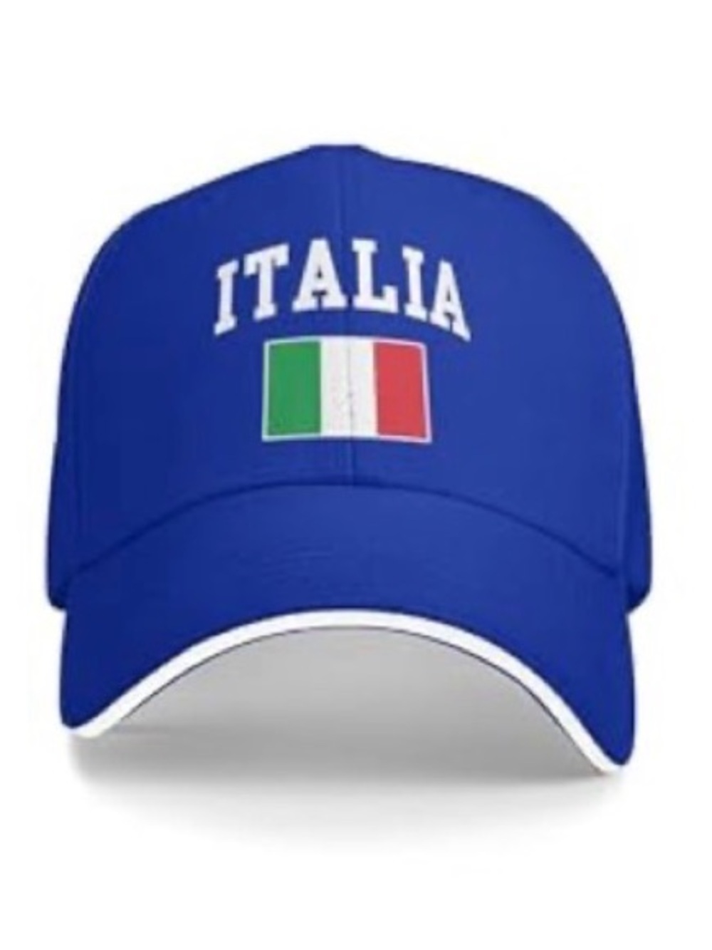 Italia Blue Baseball Cap with Italian Flag